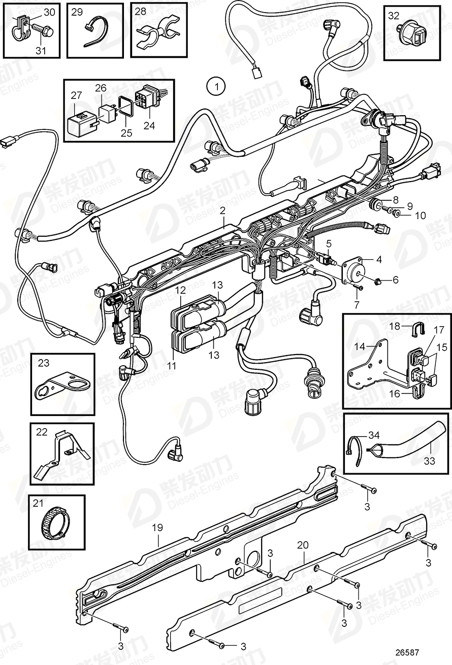 VOLVO Bracket 21473923 Drawing